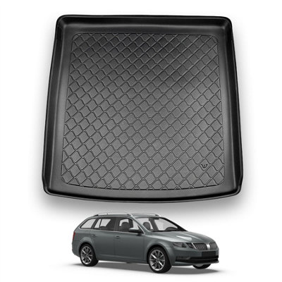 Nomad Skoda Octavia (2013-2020) (Estate) Fits Estate Models With Adjustable Boot Floor In Upper Position. Premium Boot Liner Tailored from B&Q