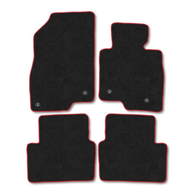 Car Mat Co Mercedes-Benz Eqs (2021+) Premium Car Mats Tufted-Pile Carpet Red Trim Tailored Fit Car Accessories Durable Set from B&Q