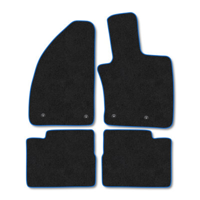 Car Mat Co Fiat Tipo (2016+) Premium Car Mats Tufted-Pile Carpet Blue Trim Tailored Fit Car Accessories Durable Set from B&Q