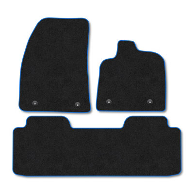Car Mat Co Mg S6 (2025+) Premium Car Mats Tufted-Pile Carpet Blue Trim Tailored Fit Car Accessories Durable Set from B&Q