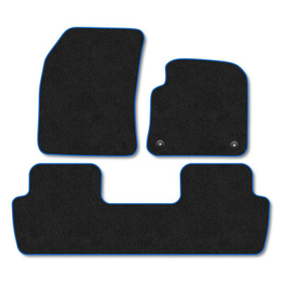 B&Q -  Peugeot 5008 (2017-2024) Premium Car Mats Tufted-Pile Carpet Blue Trim Tailored Fit Car Accessories Durable Set