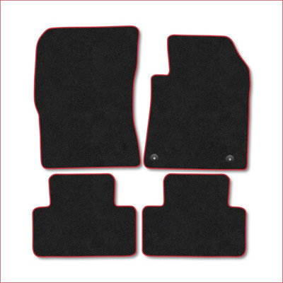 Car Mat Co Vauxhall Astra (2023+) (Phev) Premium Car Mats Tufted-Pile Carpet Red Trim Tailored Fit Car Accessories Durable Set from B&Q