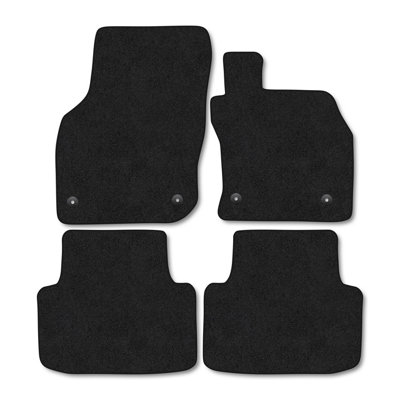Car Mat Co Skoda Octavia (2020+) (Mhev) Premium Car Mats Tufted-Pile Carpet Black Trim Tailored Fit Car Accessories Durable Set from B&Q