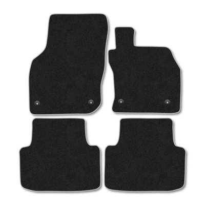 Car Mat Co Skoda Octavia (2020+) (Mhev) Premium Car Mats Tufted-Pile Carpet Grey Trim Tailored Fit Car Accessories Durable Set from B&Q