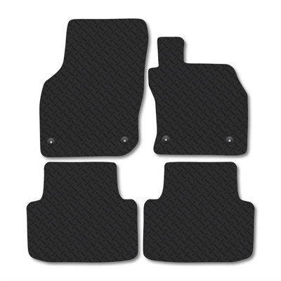 Car Mat Co Skoda Octavia (2020+) (Mhev) Rubber Car Mats Tailored Waterproof Car Accessories Durable Front Rear Set Non-Slip from B&Q