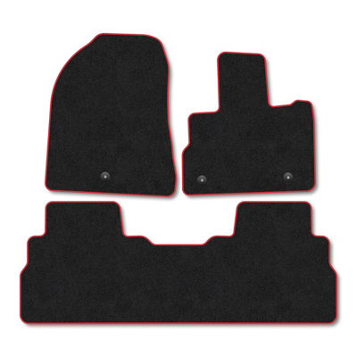 Car Mat Co Kia Ev5 (2025+) Premium Car Mats Tufted-Pile Carpet Red Trim Tailored Fit Car Accessories Durable Set from B&Q