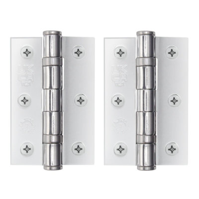 Afit Polished Chrome Door Hinges3 Inch / 76mm  Internal Fire Door Hinges1 Pair