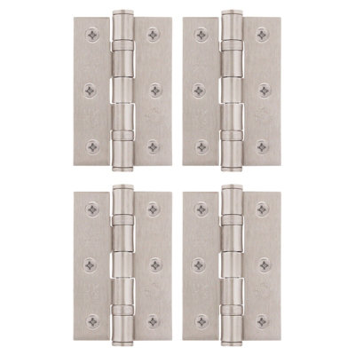 Afit Satin Nickel Door Hinges3 Inch / 76mm  Internal Fire Door Hinges2 Pairs