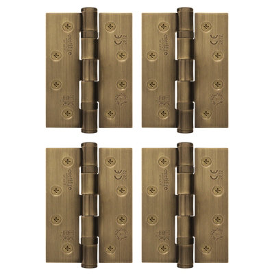Afit Florentine Bronze Door Hinges4 Inch / 102mm  Internal Fire Door Hinges2 Pairs from B&Q