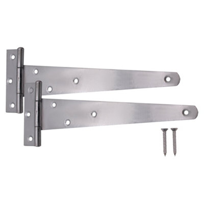 Afit Medium Tee Door And Gate Hinge250mm / 10 InchZincIncluding All Fixing Screws from B&Q