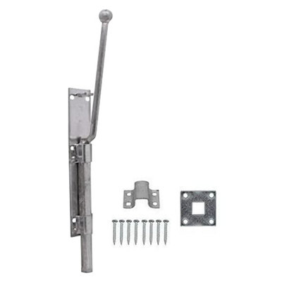 Afit Monkey Tail BoltHeavy Duty 450mm / 18 Inch Galvanised Monkey Tail Drop Bolt For Gates & GaragesPack Of 1 from B&Q