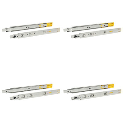 Afit Drawer Runner Push To Open Ball Bearing 45X400mm Drawer Slides 35Kg Load Capacity 4 Pairs from B&Q