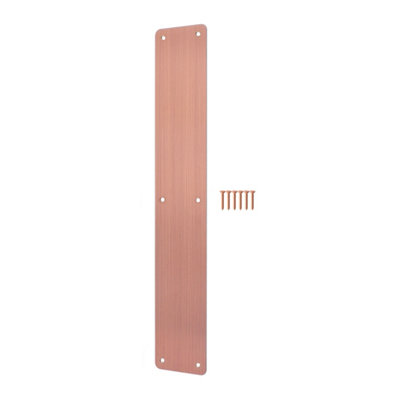 Afit Bronze Door Push Plate425 X 75mm With Radius Corners Bronze from B&Q