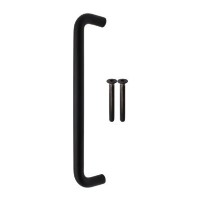 Afit Black Door Pull Handle300 X 19mm Commerical Door Pull D Handle Matt Black For SchoolsOfficesShops & More from B&Q