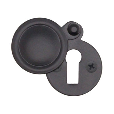 Afit Victorian Key Hole Covered Escutcheon For Front Doors 35mm BlackPack Of 2 from B&Q