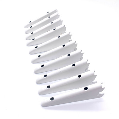 Afit White Twin Slot Bracket610mmWhitePack Of 10 from B&Q