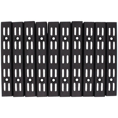 Afit Black Twin Slot Uprights170mmBlackPack Of 10 from B&Q