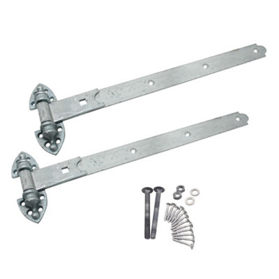 Afit Heavy Reversible Gate HingesHeavy Duty 400mm / 16 Inch Galvanised Garage Or Gate Hinges 1Pair With Fixings from B&Q