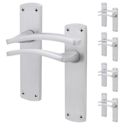Afit Satin Fire Door HandleSatin Chrome Internal Lever On Rose Fire Rated Door HandleEbley 5 Pairs