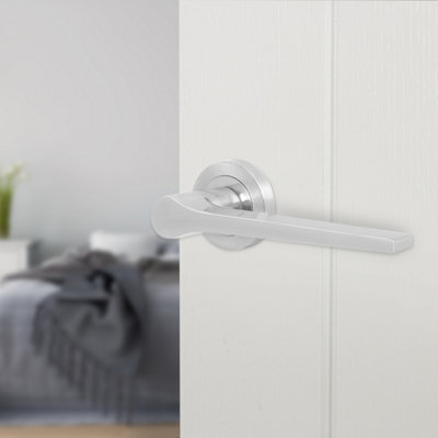 Afit Satin Fire Door HandleSatin Nickel Internal Lever On Rose Fire Rated Door HandleTempo 1 Pair
