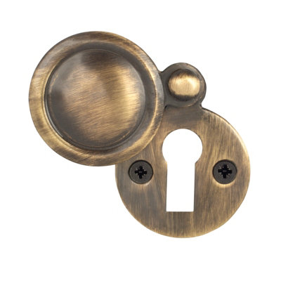 Afit Keyhole Cover Escutcheon Victorian34mmAntique Brass -Pack Of 1 from B&Q