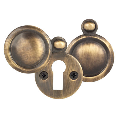 Afit Keyhole Cover Escutcheon Victorian34mmAntique BrassPack Of 2 from B&Q