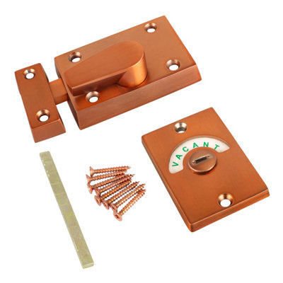 Afit Bathroom Toilet Indicator Bolt Vacant/engagedBronze from B&Q