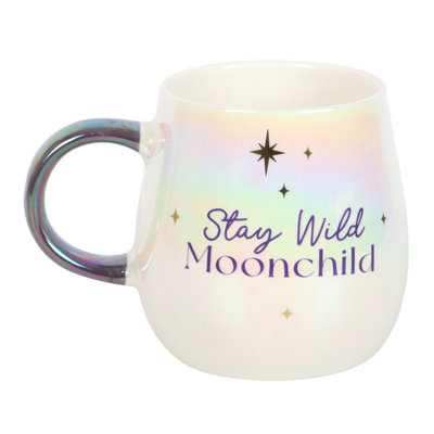 Something Different Stay Wild Moon Child Round Mug White/multicoloured (One Size) from B&Q