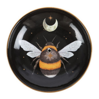  - Something Different Ceramic Forest Bee Incense Holder Black/white (One Size)