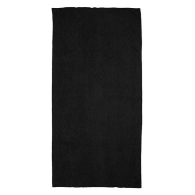 Towel City Microfibre Guest Towel Black (One Size) from B&Q