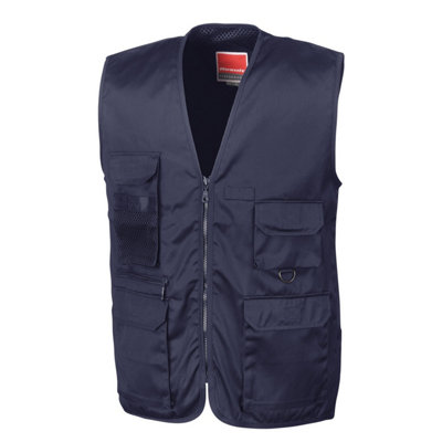 (M, Midnight Navy) Work-Guard By Result Unisex Adult Adventure Safari Waistcoat 5063527160294 - Image 3