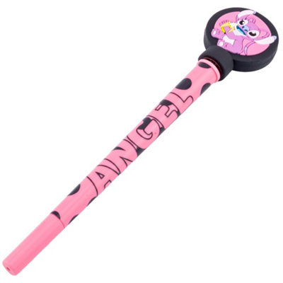 B&Q Pink/Black Lilo & Stitch Angel Pen And Topper (One ) 18Cm B&Q