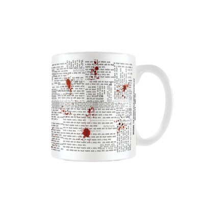 The Shining All Work And No Play Mug White/black/red (One Size) from B&Q