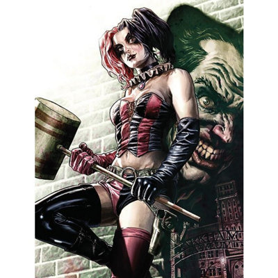 DC comics Batman Harley Quinn Pose Canvas Print Multicoloured (40Cm X 30Cm)