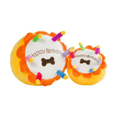 House Of Paws Birthday Cake Plush Dog Toy Multicoloured (S) from B&Q