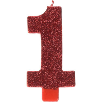  - Amscan 1 Birthday Candle Red (One Size)
