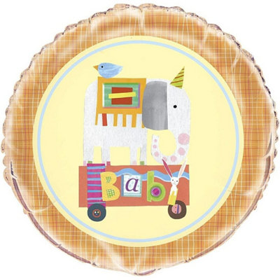 Unique Party Foil Circus Animal Baby Shower Foil Balloon Multicoloured (One Size) from B&Q
