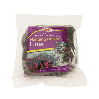 B&Q -  Hanging Basket Liner Brown (One Size)