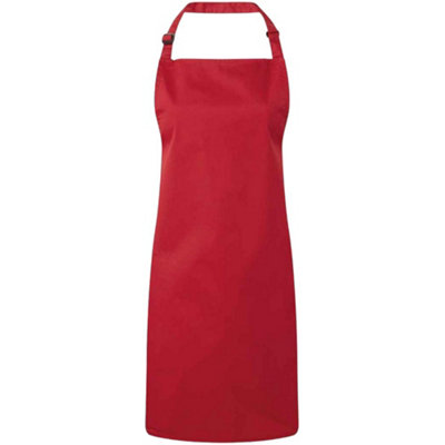 - Premier Unisex Adult Colours Full Apron Red (One Size)