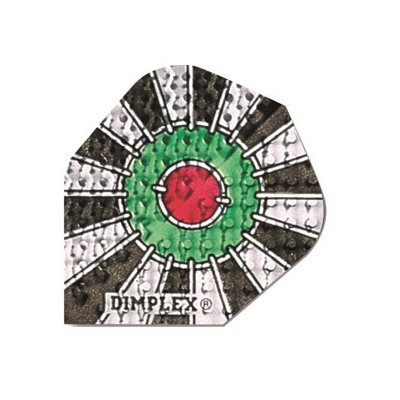 Harrows Dimplex Bullseye Dart Flights (Pack Of 3) Black/white/green (One Size) from B&Q