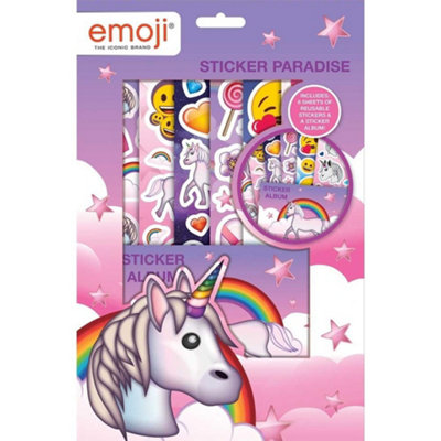 Emoji Paradise Unicorn Stickers (One Size) Pink/Purple