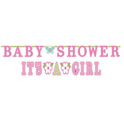 Amscan Its A Girl Baby Shower Bunting Pink (One Size) from B&Q