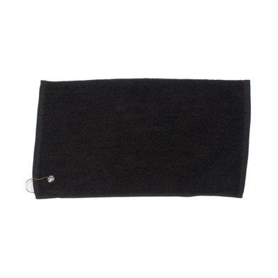 Towel City Unisex Black Luxury Golf Towel In - Image 3