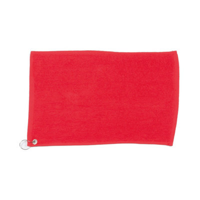 Towel City Unisex Red Luxury Golf Towel In - Image 3