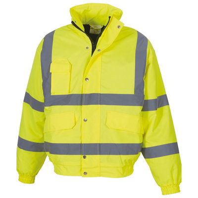 Yoko Unisex Adult Clic Hi-Vis Bomber Jacket from B&Q
