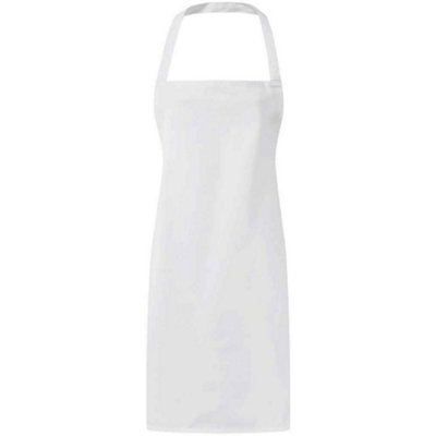  - Premier Unisex Adult Premier Essential Full Apron White (One Size)
