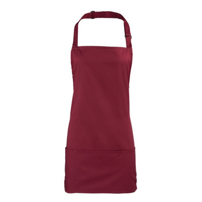 (One Size, Burgundy) Premier Colours 2 In 1 Full Apron 5063527384300 - Image 5