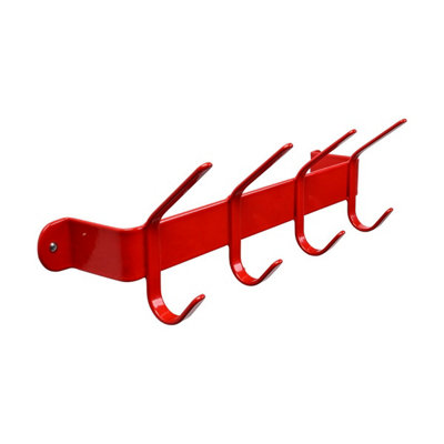Stubbs Shelfie Plain Coat Hook Red (One Size) from B&Q