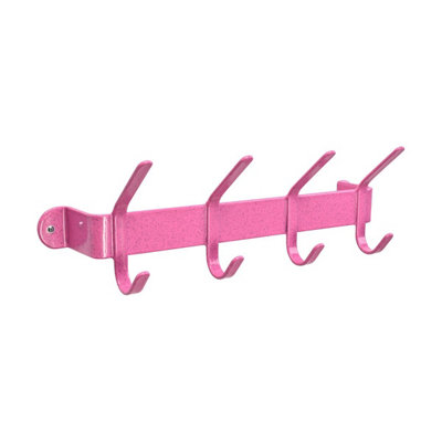 Stubbs Shelfie Plain Coat Hook Pink (One Size) from B&Q