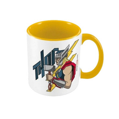 B&Q -  Inner Two Tone Mug White/yellow/red (One Size)